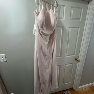 Azazie Blushing Pink bridesmaids dress